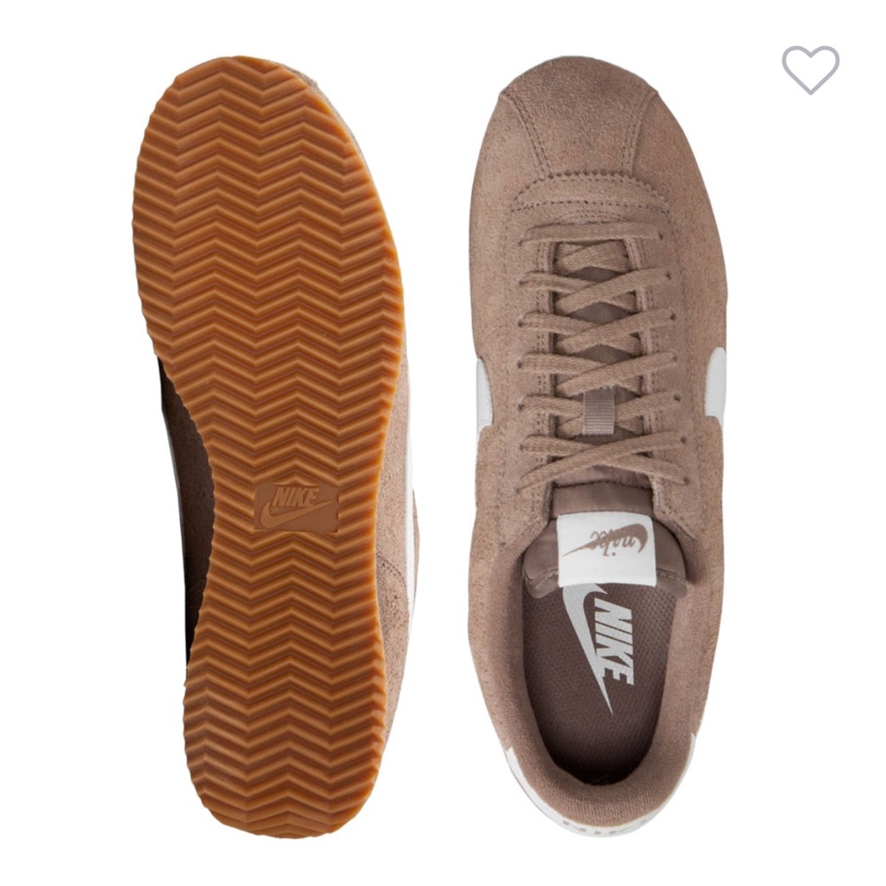 WMNS NIKE CLASSIC CORTEZ TAN BROWN VNTG KHAKI SUEDE MINK LEATHER WHITE GUM - Picture 8 of 10